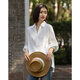 Demana 100 pure cotton spring cool and smart V-shaped lapel outer shirt lace decorated women's shirt