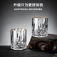 German imported quality mini exquisite two-liang white wine glass home set with high-end sense of two cups, gold-painted 6 cups, 1 rack and 1 pot, mini rain flower cup + thickened bamboo cup holder
