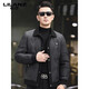 LILANZ knitted lapel down jacket winter new men's fashion splicing trend warm short men's jacket trend black M 170