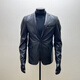 GENIUS international first-line brand leather jacket men's autumn and winter short slim motorcycle clothes casual leather jacket jacket business black M 90Jin Jin is equal to 0.5 kg