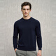EMZ Ordos 100% pure wool sweater men's sweater knitted sweater bottoming shirt T-shirt 7A antibacterial warm business casual