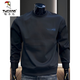 Woodpecker (TUCANO) fashion trend autumn men's round neck sweatshirt men's long-sleeved tops plus velvet thickening autumn and winter new loose and versatile black spring and autumn without velvet L (recommended 120-140Jin Jin equals 0.5 kg)
