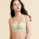 Silkland mulberry silk lining wire-free bra gauze tube top thin comfortable push-up sexy women's underwear bra green M