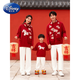 Disney (Disney) New Year's Parent-child Outfits 2026 New Trendy Family of Three or Four Year of the Horse Red New Year Clothes Festive New Year Thickened Sweater Fashion Red 100 Adult S Size (80-100Jin Jin is equal to 0.5 kg)