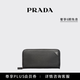 PRADA/普拉达【礼物】男士三角形Saffiano皮革钱夹钱包 黑色