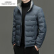 Emporio Armani EA7 Armani 2026 winter new down jacket men's casual short style trendy brand warm stand-up collar top clothes men's white duck gray green M