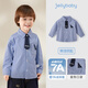 JELLYBABY preppy little gentleman checkered shirt 26 new spring style boys' cardigan shirt skin-friendly middle children
