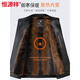 Hengyuanxiang middle-aged and elderly thickened velvet men's leather jacket with stand collar middle-aged warm leather jacket dad's jacket jacket black L recommended 110-125 Jin Jin equals 0.5 kg