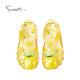 Snuffy Girls Sandals Beach Summer Children Play Water Soft Sole Non-Slip Princess Girls Beach Baby Jelly Shoes Pineapple Smoothie Yellow 24 Feet Length 15cm