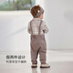Babylove Anxinrou baby jumpsuit spring and autumn pure cotton long-sleeved fake two-piece western style gentleman style harem clothes crawling suit
