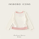 INSBOBO girls T-shirt 2026 spring new style baby style children's clothing children's clothing tops spring and autumn bottoming shirt off-white 80