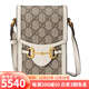 Gucci (GUCCI) presbyopic LOGO horsebit buckle single shoulder crossbody bag mobile phone bag for men and women in stock 625615 92TCG 9761