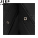 JEEP SPIRIT Autumn and Winter New White Duck Down Men's Down Jacket Lapel Fashion Versatile Warm Loose Windproof Jacket Short Simple Black L