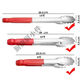 Fantasy stainless steel food tongs, bread tongs, barbecue ice tongs, non-slip and anti-scalding baking utensils, kitchen tongs, food tongs, 1 free plane for orders over three years old, 2 small size 2 pieces, medium size 2 pieces