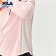 FILA children's clothing long-sleeved T-shirt 2025 winter new style girls and children loose sports POLO shirt hazy pink-LP 105