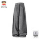 Big mouth monkey (paul frank) old money style drape casual pants for men spring and autumn new fashion brand loose straight versatile pants sports wide leg trousers dark gray official authentic XL recommended 130-150Jin Jin equals 0.5 kg