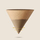 Circle joy Japan imported coffee filter paper hand-pour filter paper drip hanging V-shaped 60 filter paper bag original color V01 filter paper-(1-2 people) 100 sheets