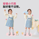 B.Duck Mosquito Repellent and Antibacterial Little Yellow Duck Children's Clothing Girls Dress Fake Two-piece Tops 2026 Spring Baby Girl Skirt Milk Apricot (7A Antibacterial + Anti-mosquito Technology) 90 cm