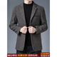 KBXNG Jinba autumn and winter new suit wool single suit jacket young men's casual business suit warm and trendy gray L (175) (recommended 130-145 Jin Jin equals 0.5 kg)