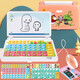 BEICHUZHONG Smart Smart Small Computer Toys Machine Education Machine Boy and Girl Learning Point Reading Machine 3-6 años Niños Yiqizhi Orange [Versión actualizada con mouse] Versión de batería Pinyin/Inglés Número/Color Forma