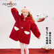Mamie Maka (MOMOCO) children's clothing girls New Year's wear jacket 2025 winter style sweet fashionable coat for middle and large children red 120