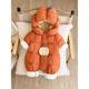 Disney baby down jacket autumn and winter jumpsuit winter born baby travel clothes winter newborn clothes winter thickened orange 66cm