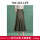 THE SEA LIFE Skirt Women's Ou Hai Yisheng Elastic Waist Skirt Autumn and Winter Fishtail Skirt B12101 Olive Green M