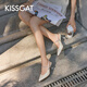 KISSCAT 2026 Spring Fashion Commuting Temperament Pointed Fashion Sandals K76127A-10 Pearl White 33