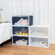 Fantasy Dustproof Transparent Flip Side Opening Basketball Shoe Storage Box Large Space-Saving High Top Shoe Box Storage Artifact Shoe Wall Ordinary Mysterious Black Buy Ten Get Ten Free 23x33x14cm