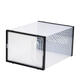 Yusenyi fully transparent shoe box assembled shoe cabinet household dustproof storage artifact transparent plastic magnetic shoe box front opening magnetic double frame white 33.5x25x18cm