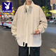 Playboy (PLAYBOY) Spring Jacket Men's Zipper Stand Collar Loose Trendy Casual Solid Color Versatile Windproof Spring and Autumn Men's Jacket Hoodless Black S