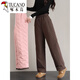 Woodpecker (TUCANO) straight down pants women's outer wear winter 2026 new thickened brown mother's cold and windproof northeastern cotton pants for the elderly card color one size fits all 2796-105Jin Jin is equal to 0.5 kg