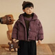 Yantaijia Boys' 90 White Duck Down Jacket Winter New Children's Thickened Jacket Baby Warm Winter Top Purple 90 Filling Capacity 65g