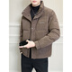 Snow Flying (SNOWFLYING) Winter Suede Stand Collar Down Jacket Men's 2025 New Trendy Brand Thickened Warm Winter Jacket for Young and Middle-aged Women Black XL Men's 2025 New Recommended 140-160 Jin Jin is equal to 0.5 kg