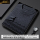DVW international brand men's wool sweater winter new round neck thickened warm pure wool loose casual bottoming sweater high-end gray M 165 suitable for 90-110 Jin Jin equals 0.5 kg