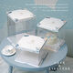 Fantasy transparent birthday cake box packaging box 4 inches four 6 six 8 eight 10 ten 12 14 inches double layer packaging Transparent Alice 50 sets 12 inches double layer 33.5x33.5x25