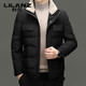 LILANZ Thickened Warm Fur Collar Down Jacket Men's 2025 Winter High-end Business Casual Stand Collar Jacket Men's Black 4XL 195