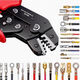 Qinkai SN-B ratchet spring terminal crimping pliers cold-pressed terminal set wiring pliers power terminal pliers tool kit SN spring car special pliers 0.25-1.5 flat