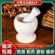 Tuojin imported quality jade garlic mortar from Germany, natural stone garlic press, stone mortar, garlic grinder, household pounder, separate stone hammer (without tank)_can note the color