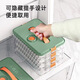 BYX dumpling box household with handle food-grade freezing special sealed fresh-keeping wonton quick-frozen kitchen refrigerator storage box green one cover 2 layers