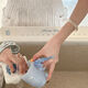 Fantasy blue flower fresh kitchen hand washing sink water retaining strip silicone water retaining plate ready stock