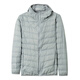 Jeanswest Jeanswest Мужская повседневная теплая пуховая куртка с капюшоном 2026 Весенняя новая простая однотонная пуховая куртка LR Светло-серая 2020 M 160/88A