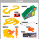 Chuangjingyi Select Children's Track Quzhi Kleinwagen Züge Set Auto Rennsport Elektrische Spielzeugauto -Auto Jungen und Mädchen Early Education Offizielle Standard Elektro -Tomas Kleiner Zug 8 Köpfe