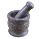 Tuojin imported quality natural stone pestle and mortar from Germany, household medicine jar grinder, stone mortar, traditional Chinese medicine grinder, manual grinding, diameter 17 cm, with lid