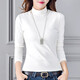 Versatile half turtleneck bottoming women's autumn and winter long-sleeved T-shirt M-3XL 2026 Korean version white 3XL