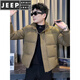 JEEP SPIRIT Зимний супер-горячий пуховик мужской приталенный, утепленный, теплый, новинка 2025 года, куртка в стиле милитари, зеленый M, рекомендуется 90 ~ 110Jin Jin равен 0,5 кг