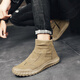 
Changxiang Huili high-top men's shoes in summer waterproof and non-slip construction site work lightweight men's labor protection shoes thick sole wear-resistant Martin boots men 58819 khaki 39