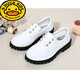 G.duck children's leather shoes, boys' shoes, girls' soft-soled boys' black and white British shows, big children and small hosts performing, black laces 38