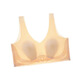 Thin Rabbit Ears Seamless Underwear Women's Cool Breathable Semi-Fixed Vest Style Big Breast Showing Small Bandeau Bra Black M Size Recommended 80-100Jin Jin is equal to 0.5kg