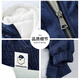 CHOCOOLATE it American trendy brand casual hooded cotton coat for men in winter plus velvet thickened loose warm casual versatile cotton jacket denim blue M recommended 90-110Jin Jin equals 0.5 kg